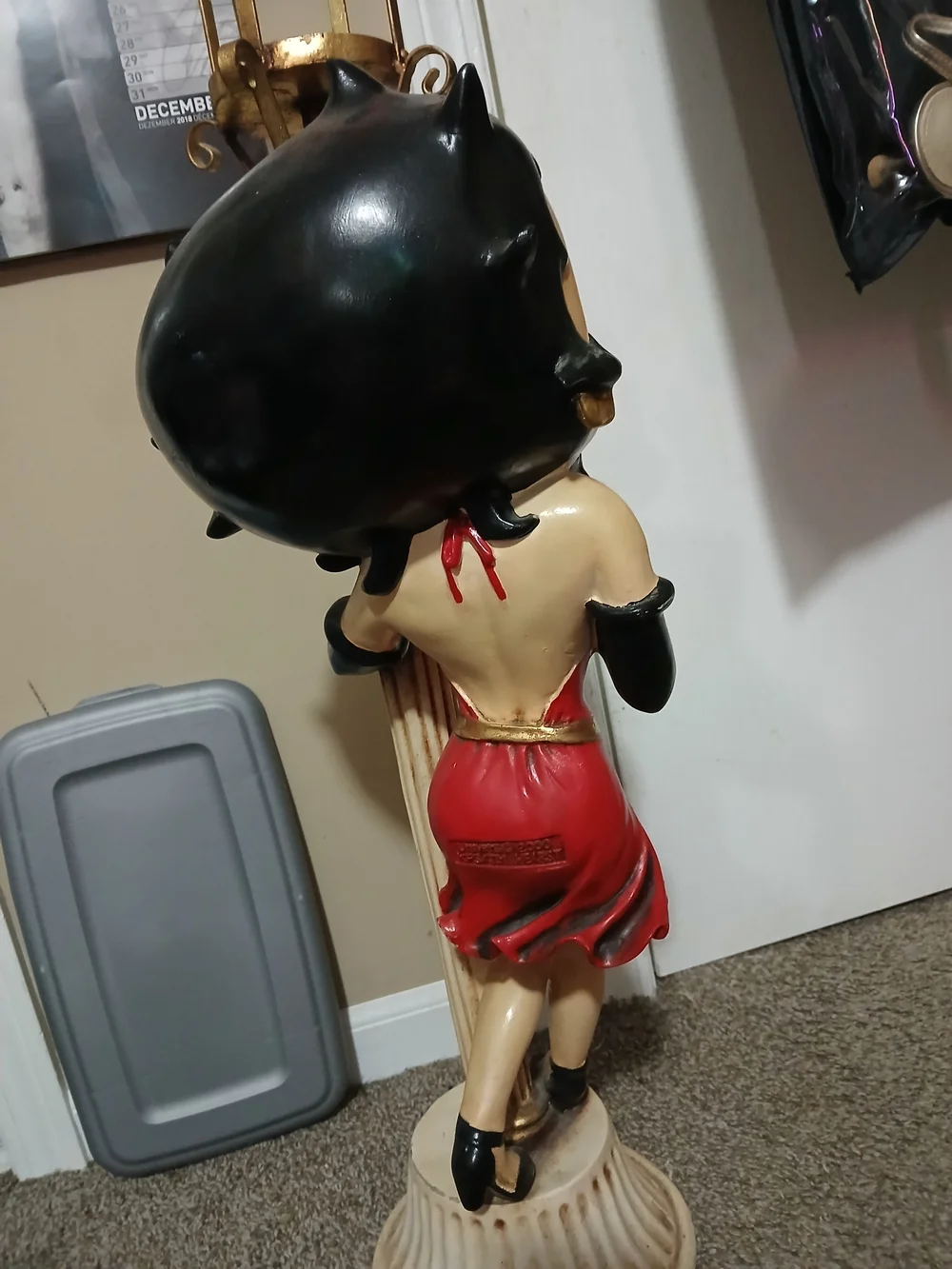 Betty Boop Red Figurine Floor Candleholder Accent - 2.5ft.